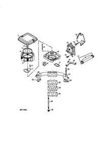 Air Filter And Fuel Pump Diagram and Parts List for 351700-1114  Briggs and Stratton Engine